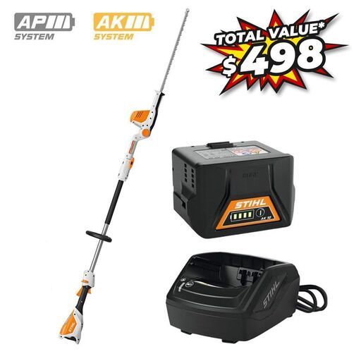 STIHL HLA56-AK10SK 36V Li-ion Long Reach AK System Hedge Trimmer Combo Kit