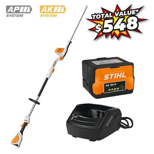 STIHL HLA56-AK30SK 36V Li-ion Long Reach AK System Hedge Trimmer Combo Kit