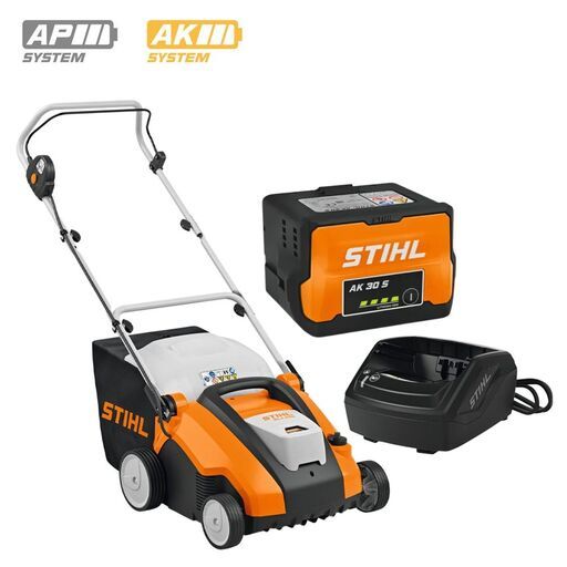 STIHL RLA240-AK30SK 36V Li-ion Cordless AK System 15mm Lawn Scarifier Combo Kit