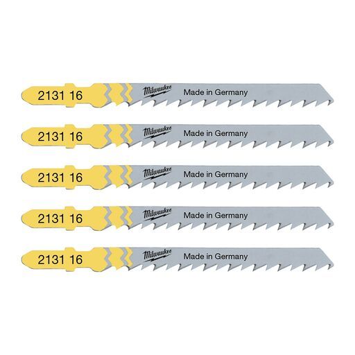 Milwaukee 4932213116 5-Pack 75mm x 4mm T144D Wood Fast Cut Jigsaw Blades – image 3