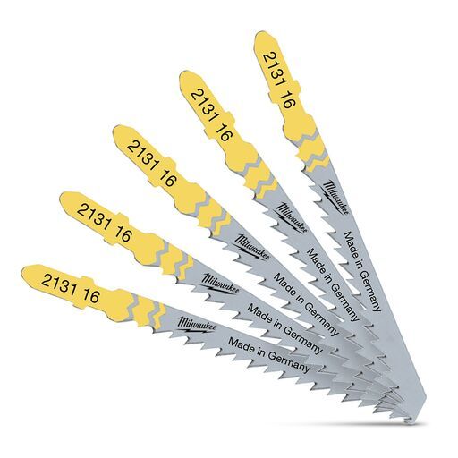 Milwaukee 4932213116 5-Pack 75mm x 4mm T144D Wood Fast Cut Jigsaw Blades – image 2