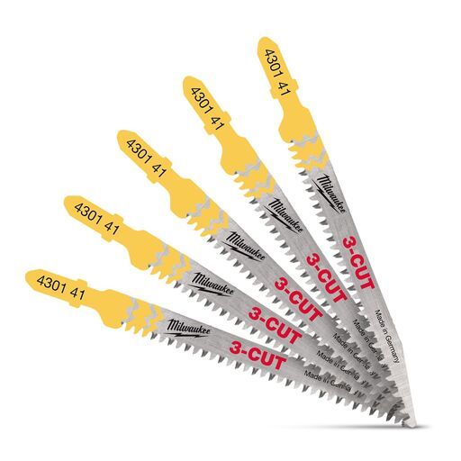 Milwaukee 4932430141 5-Pack 91mm x 2.5mm T234X Wood Fast And Clean Cut Jigsaw Blades – image 4