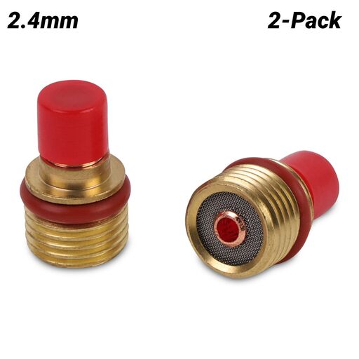 Cigweld CW45V44NQ 2-Pack 2.4mm 9/20 Series Dimex Quartz Gas Lens Collet Body