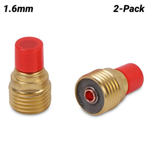 Cigweld CW45V43 2-Pack 1.6mm 9/20 Series Dimex Gas Lens Collet Body