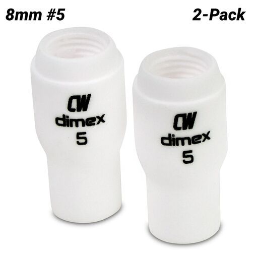 Cigweld CW13N09 2-Pack 8mm #5 9/20 Series Dimex Ceramic Cups