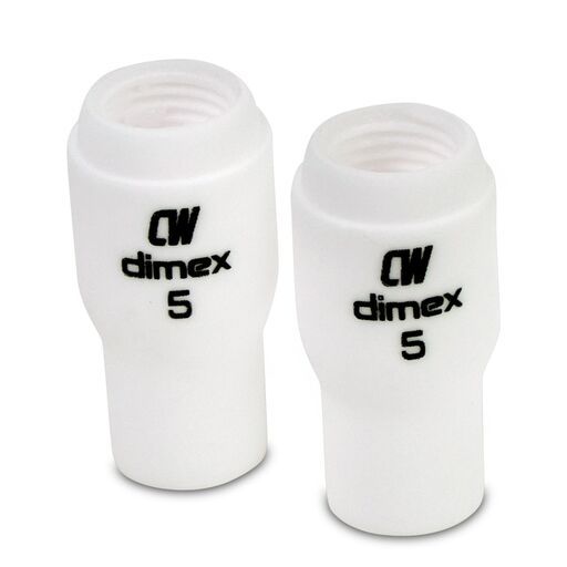 Cigweld CW13N09 2-Pack 8mm #5 9/20 Series Dimex Ceramic Cups – image 2