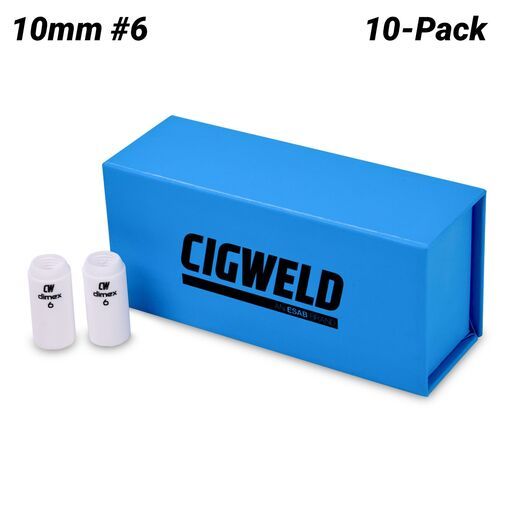 Cigweld CW13N10B 10-Pack 10mm #6 9/20 Series Dimex Ceramic Cups