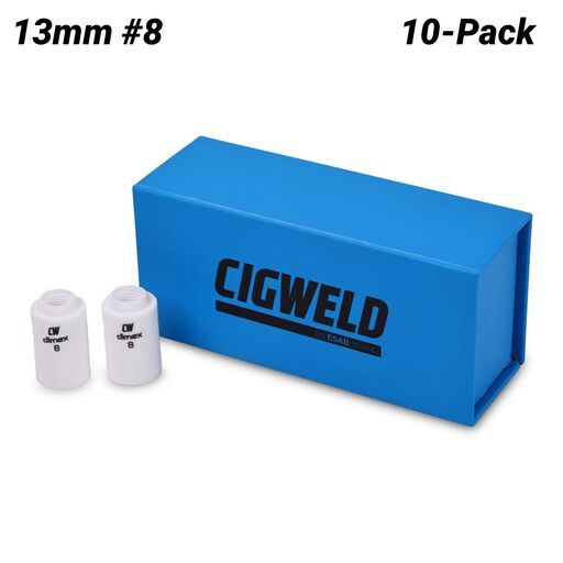 Cigweld CW13N12B 10-Pack 13mm #8 9/20 Series Dimex Ceramic Cups