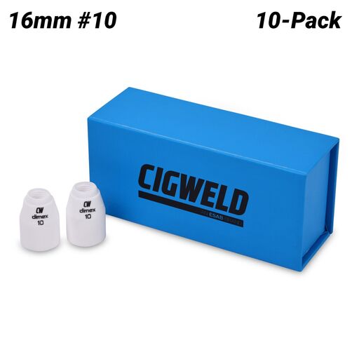 Cigweld CW13N13B 10-Pack 16mm #10 9/20 Series Dimex Ceramic Cups