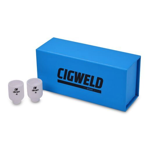 Cigweld CW53N58B 10-Pack 6mm #4 9/20 Series Dimex Gas Lens Ceramic Cups – image 2