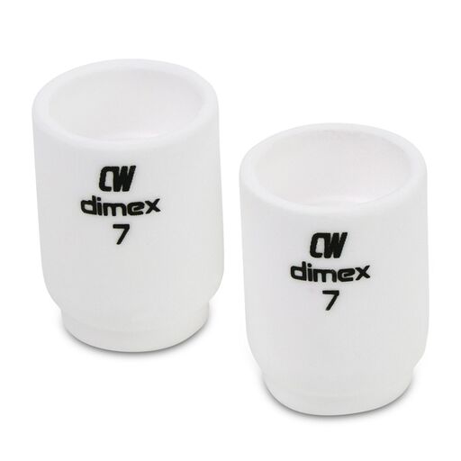 Cigweld CW53N61B 10-Pack 11mm #7 9/20 Series Dimex Gas Lens Ceramic Cups – image 3