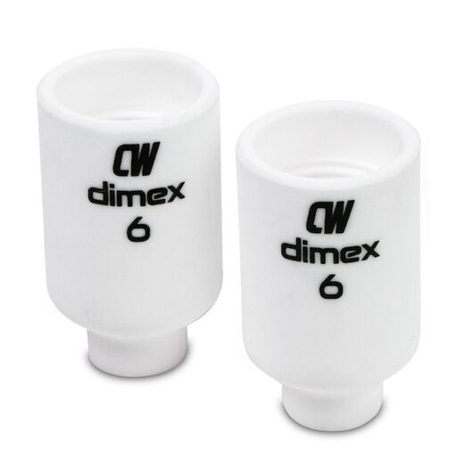 Cigweld CW54N16B 10-Pack 10mm #6 17/18/26 Series Dimex Gas Lens Ceramic Cups – image 3