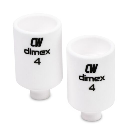 Cigweld CW54N18B 10-Pack 6mm #4 17/18/26 Series Dimex Gas Lens Ceramic Cups – image 3