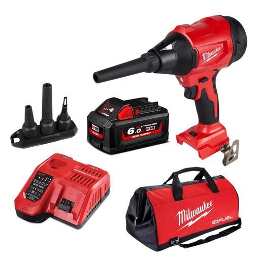 Milwaukee M18BLHSB601HB 18V 6.0Ah High Output Li-ion Cordless Brushless High-Speed Blower Combo Kit