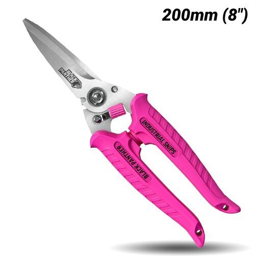 Sterling 29-720P 200mm (8") Pink Black Panther Industrial Snips - Limited Edition