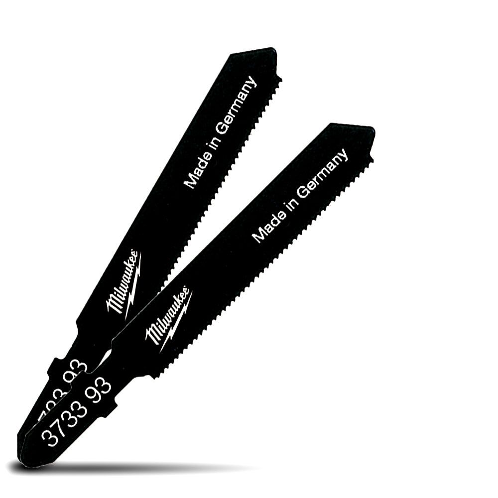 Milwaukee 4932373393 2-Pack 50mm x 1.1mm Stainless Steel Jigsaw Blades – image 2