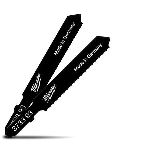 Milwaukee 4932373393 2-Pack 50mm x 1.1mm Stainless Steel Jigsaw Blades – image 2