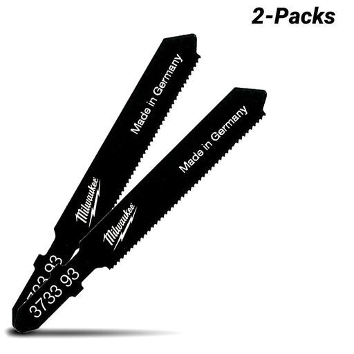 Milwaukee 4932373393 2-Pack 50mm x 1.1mm Stainless Steel Jigsaw Blades