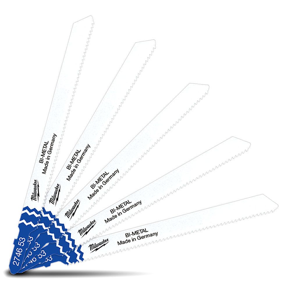 Milwaukee 4932274653 5-Pack 105mm x 2mm Universal Cut Jigsaw Blades – image 2