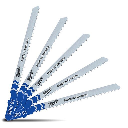 Milwaukee 4932346081 5-Pack 7mm x 3mm Metal Curve Cut Jigsaw Blades – image 2