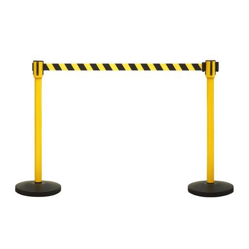 Gorilla BOL-RBB-091 2-Pack 910mm Retractable Belt Barrier - Yellow
