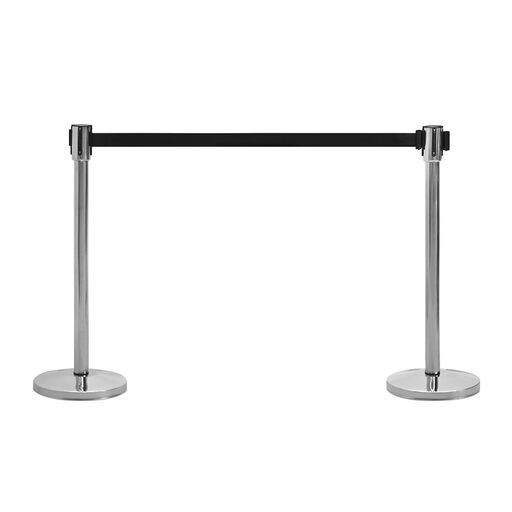 Gorilla BOL-RBB-091S 2-Pack 910mm Retractable Belt Barrier - Silver