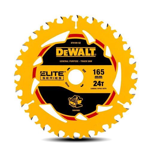 DeWalt DT4100-QZ ELITE 165mm x 20mm x 24T General Purpose/Ripping Plunge Saw Blade – image 3