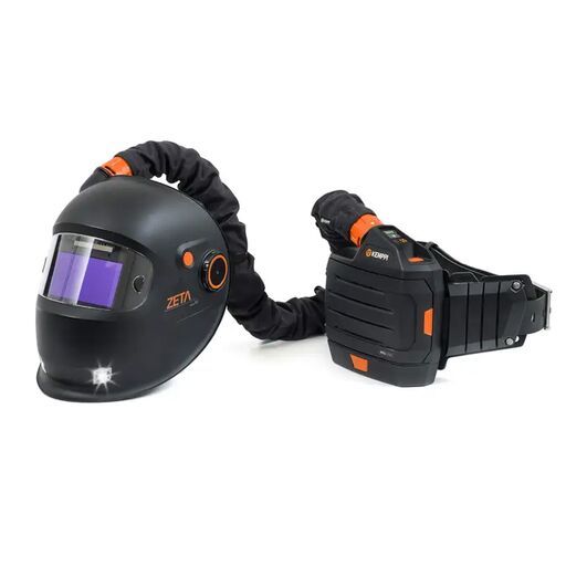 Kemppi 9873831 (W201X+PFU210E) Zeta Fresh Air Welding Helmet with Filter Unit - Skin Only