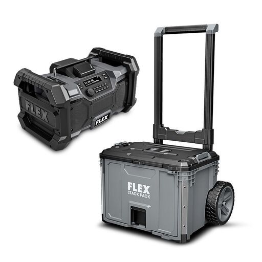 [Pre-Order] FLEX FSA1108A STACK PACK™  Rolling 1-Draw Toolbox + 24V Li-ion Jobsite Radio 2pce Combo Kit – image 3