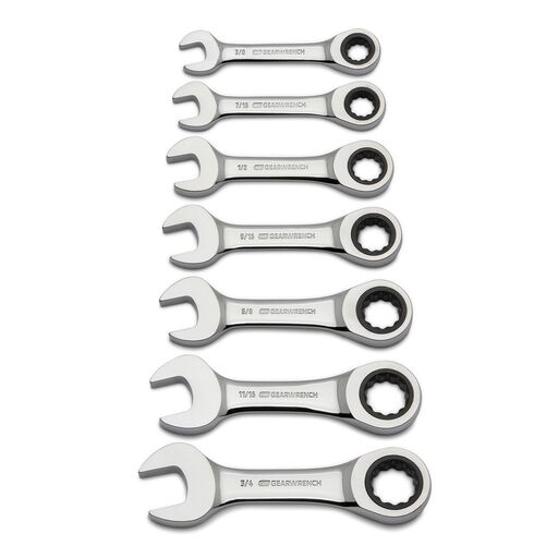 [Pre-Order] GEARWRENCH 9520DB 10pce Metric Stubby Combination Ratcheting Wrench Set + 7pce 72-Tooth 12 Point Stubby Ratcheting Combination SAE Wrench Set – image 8