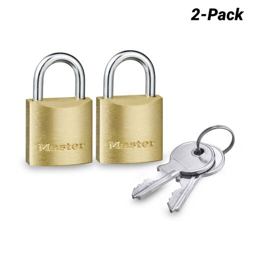 Master Lock 1902TAU 2-Pack 40mm Economy Brass Padlocks
