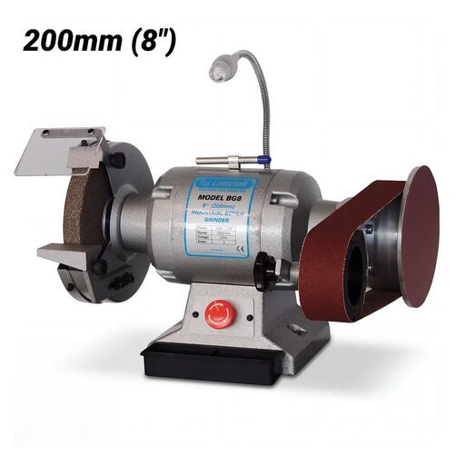 Linishall BG8/915 200mm (8") Heavy Duty Bench Grinder with 915mm Belt and Disc Attachment
