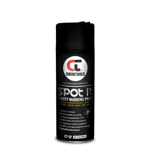 Chemtools CT-SP-350BK-12PK 12-Pack 350G Aerosol Spot It Survey & Spot Marking Paint - Black – image 2