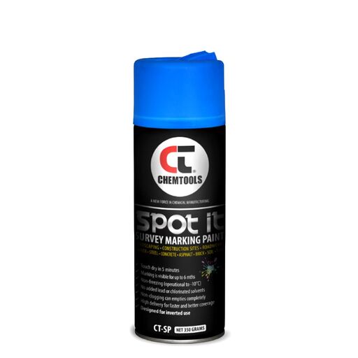 Chemtools CT-SP-350BL-12PK 12-Pack 350G Aerosol Spot It Survey & Spot Marking Paint - Blue – image 2