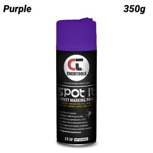 Chemtools CT-SP-350PL-12PK 12-Pack 350G Aerosol Spot It Survey & Spot Marking Paint - Purple – image 3