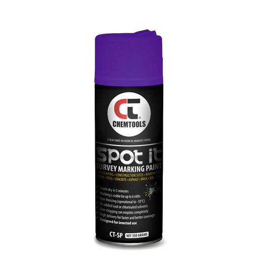 Chemtools CT-SP-350PL-12PK 12-Pack 350G Aerosol Spot It Survey & Spot Marking Paint - Purple – image 2