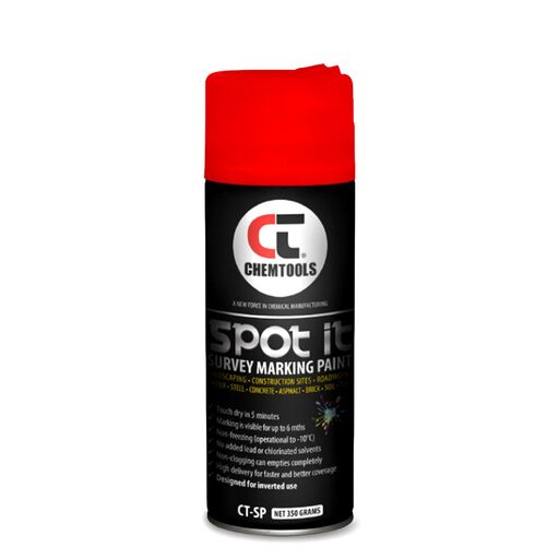 Chemtools CT-SP-350R-12PK 12-Pack 350G Aerosol Spot It Survey & Spot Marking Paint - Red – image 4