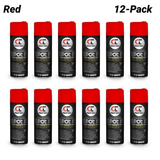 Chemtools CT-SP-350R-12PK 12-Pack 350G Aerosol Spot It Survey & Spot Marking Paint - Red