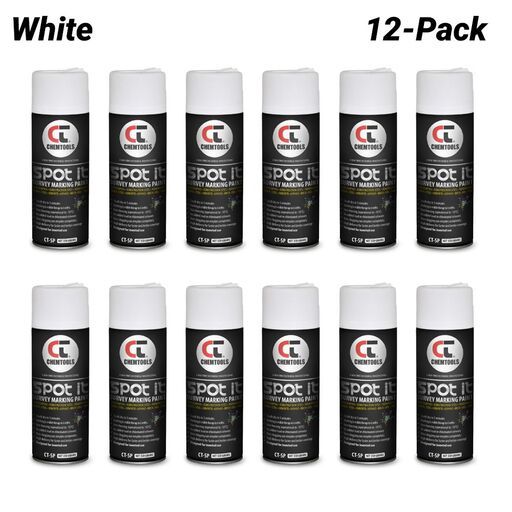 Chemtools CT-SP-350WT-12PK 12-Pack 350G Aerosol Spot It Survey & Spot Marking Paint - White