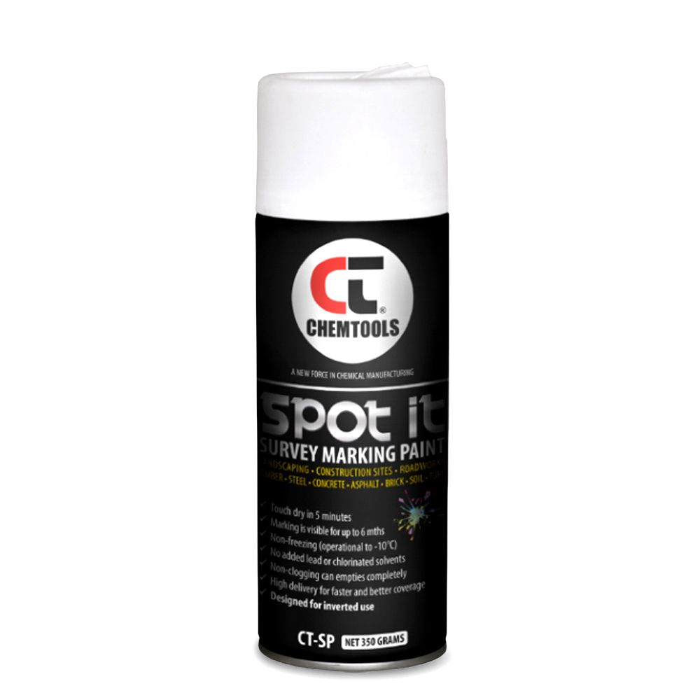 Chemtools CT-SP-350WT-12PK 12-Pack 350G Aerosol Spot It Survey & Spot Marking Paint - White – image 2