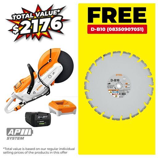 STIHL TSA300-KIT2 36V 4.8Ah Li-ion Cordless 300mm (12") AP System Cut-Off Machine Combo Kit