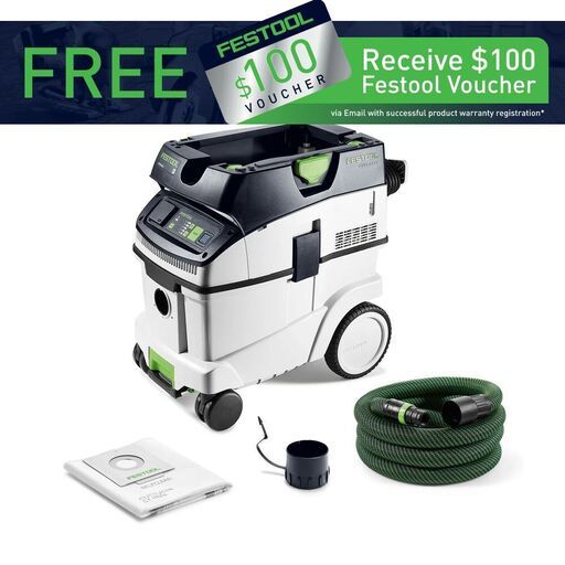Festool CTM 36 EI AU (577925) 1200W 36L M Class El Wet & Dry Dust Extractor with Bluetooth