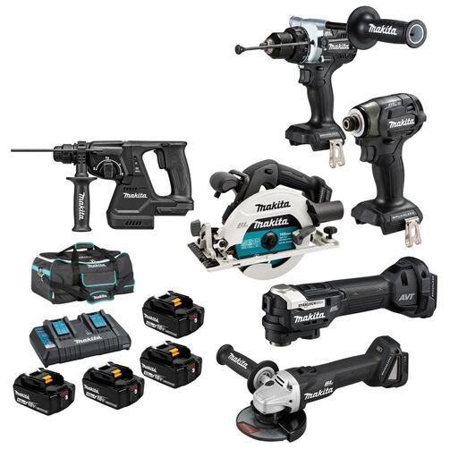 [Pre-Order] Makita DLX6148BX1 18V 5.0Ah Li-ion Cordless Brushless 6pce Combo Kit - Limited Edition Black – image 2