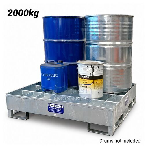 East West Engineering SLR4 2000kg Spill Bin to Suit 4 x 205L Drums
