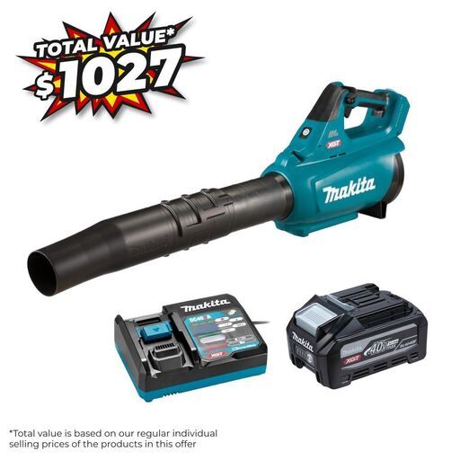 [Pre-Order] Makita UB001GU101 40V MAX XGT 4.0Ah Li-ion Cordless Brushless Blower Value Pack Combo Kit