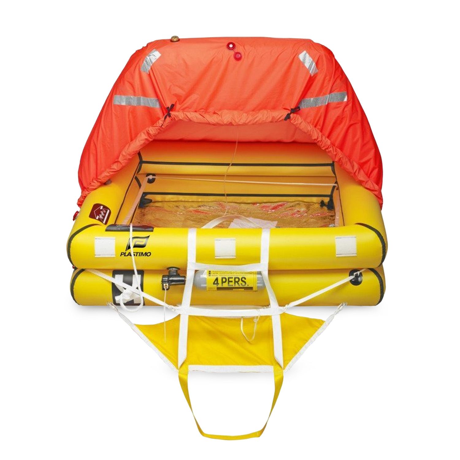 Plastimo 3990130 4-Person ISAF ISO 9650-1 Transocean Liferaft with +24hr Emergency Survival Pack – image 1