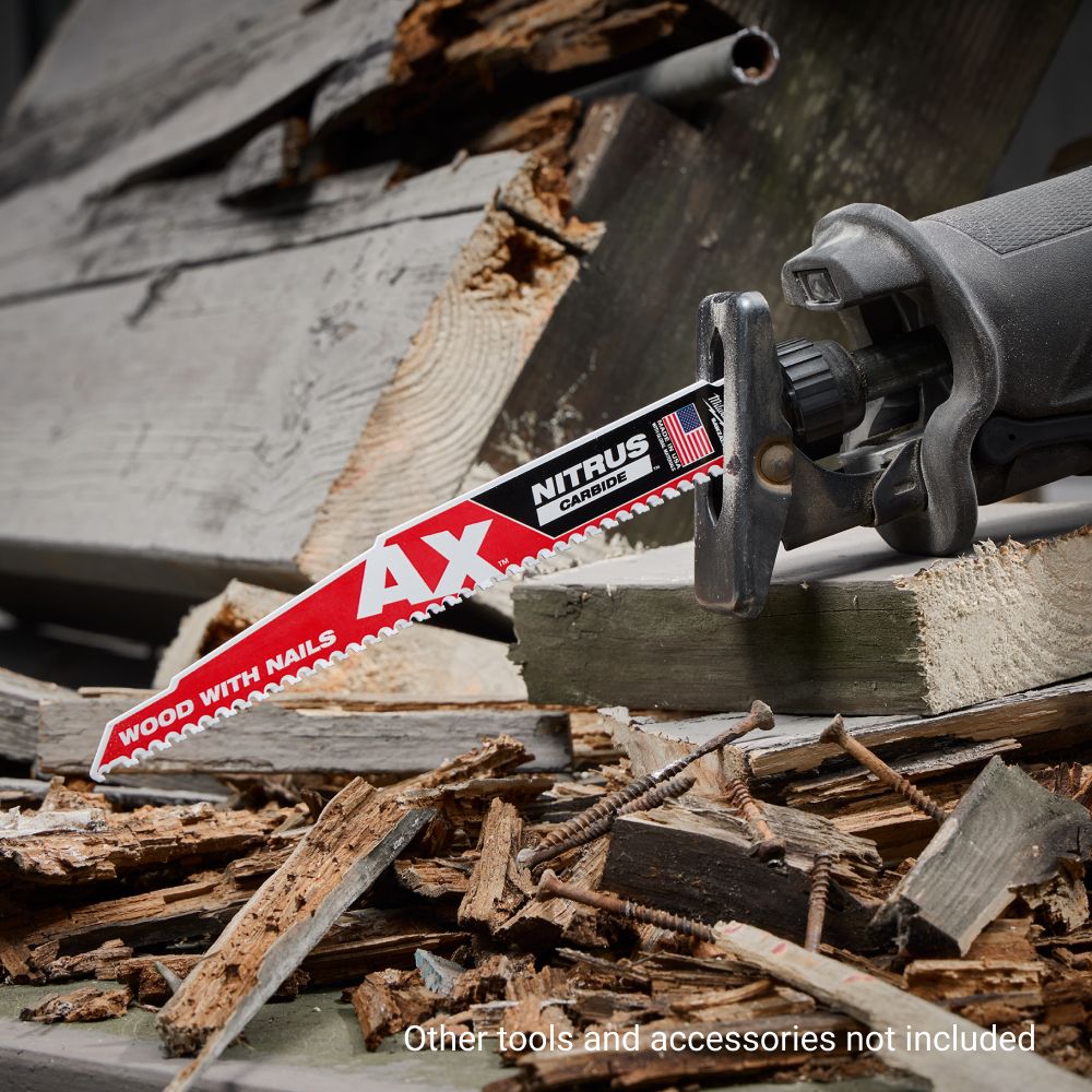 [Pre-Order] Milwaukee 48477251 150mm (6") 5TPI SAWZALL™ The AX™ with NITRUS CARBIDE™ Blade – image 3