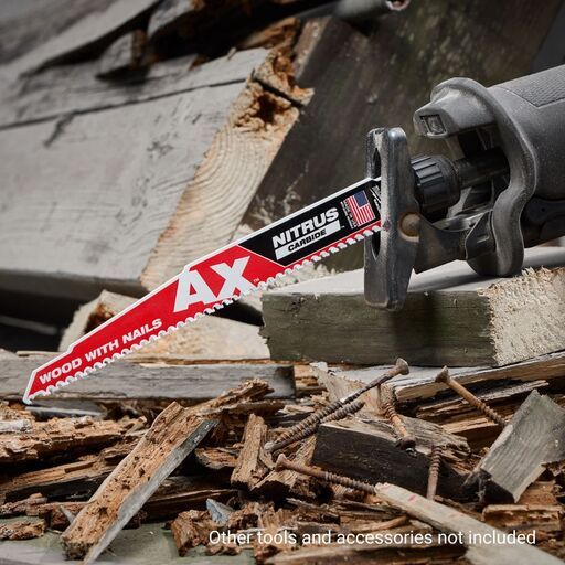 [Pre-Order] Milwaukee 48477353 3-Pack 300mm (12") 5TPI SAWZALL™ The AX™ with NITRUS CARBIDE™ Blade – image 3