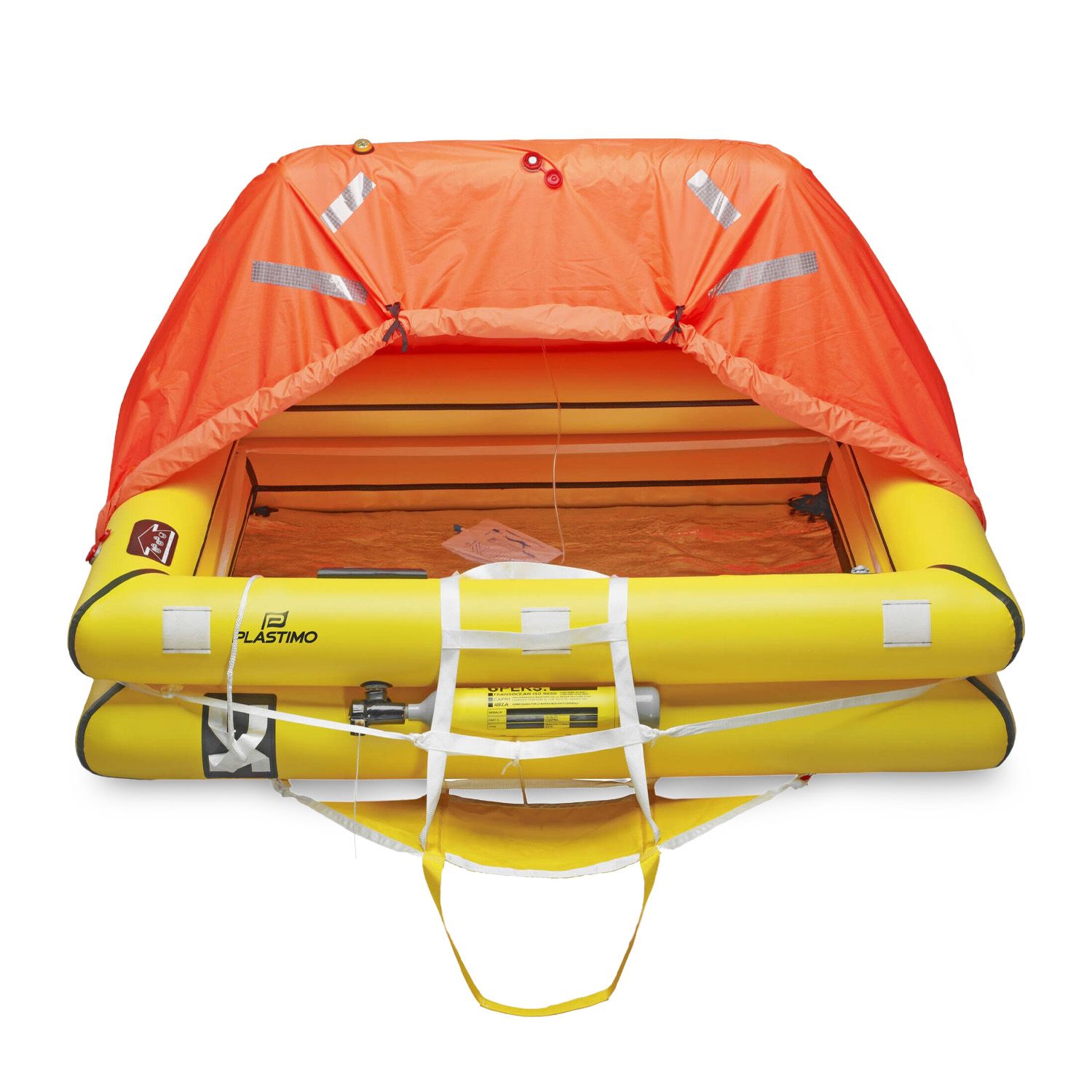 Plastimo 3990131 6-Person ISAF ISO 9650-1 Transocean Liferaft with +24hr Emergency Survival Pack – image 1