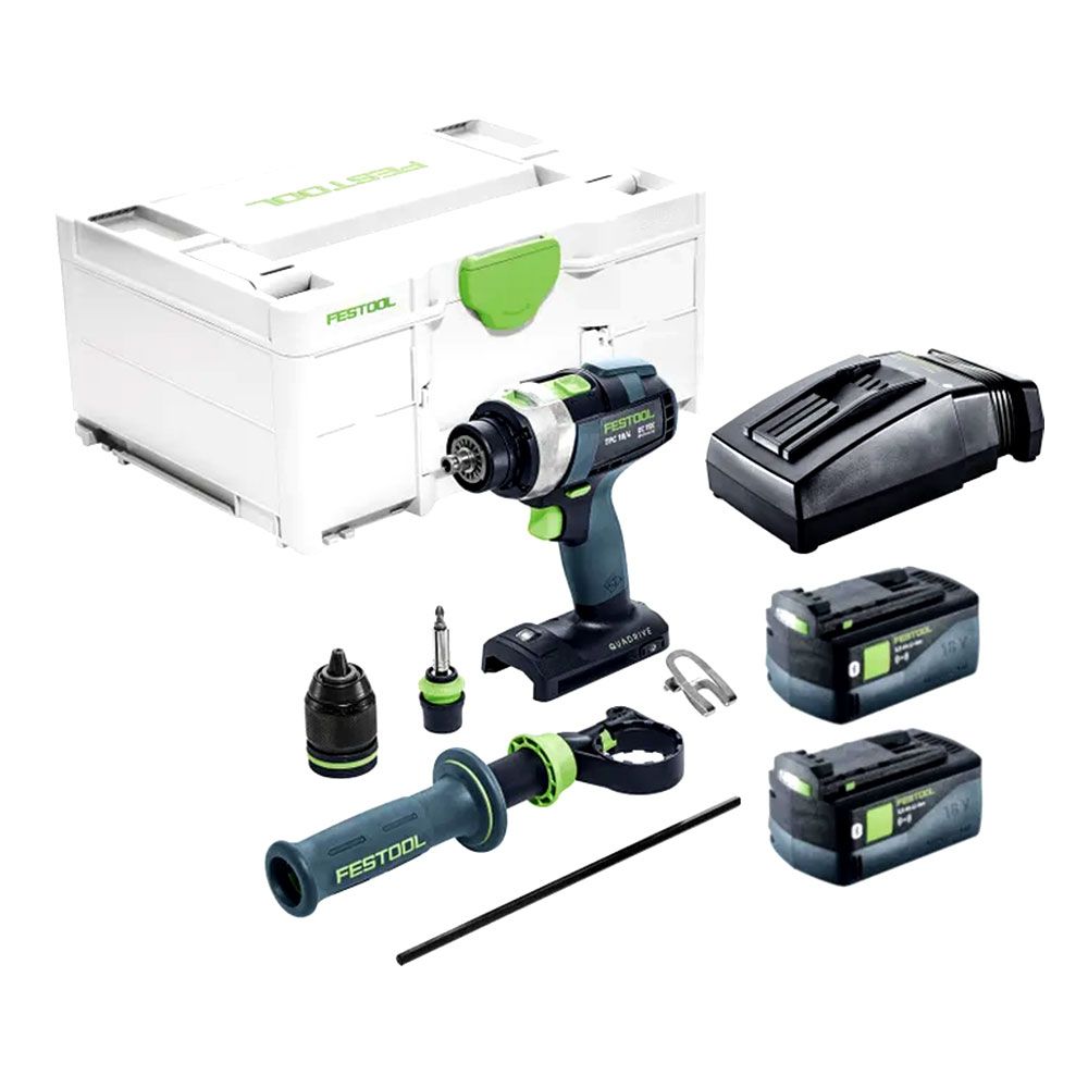 Festool TPC 18/4 5.0 I-Plus (578286) 18V 5.0Ah Li-ion Cordless Bluetooth 4 Speed Hammer Drill Set with Systainer – image 2